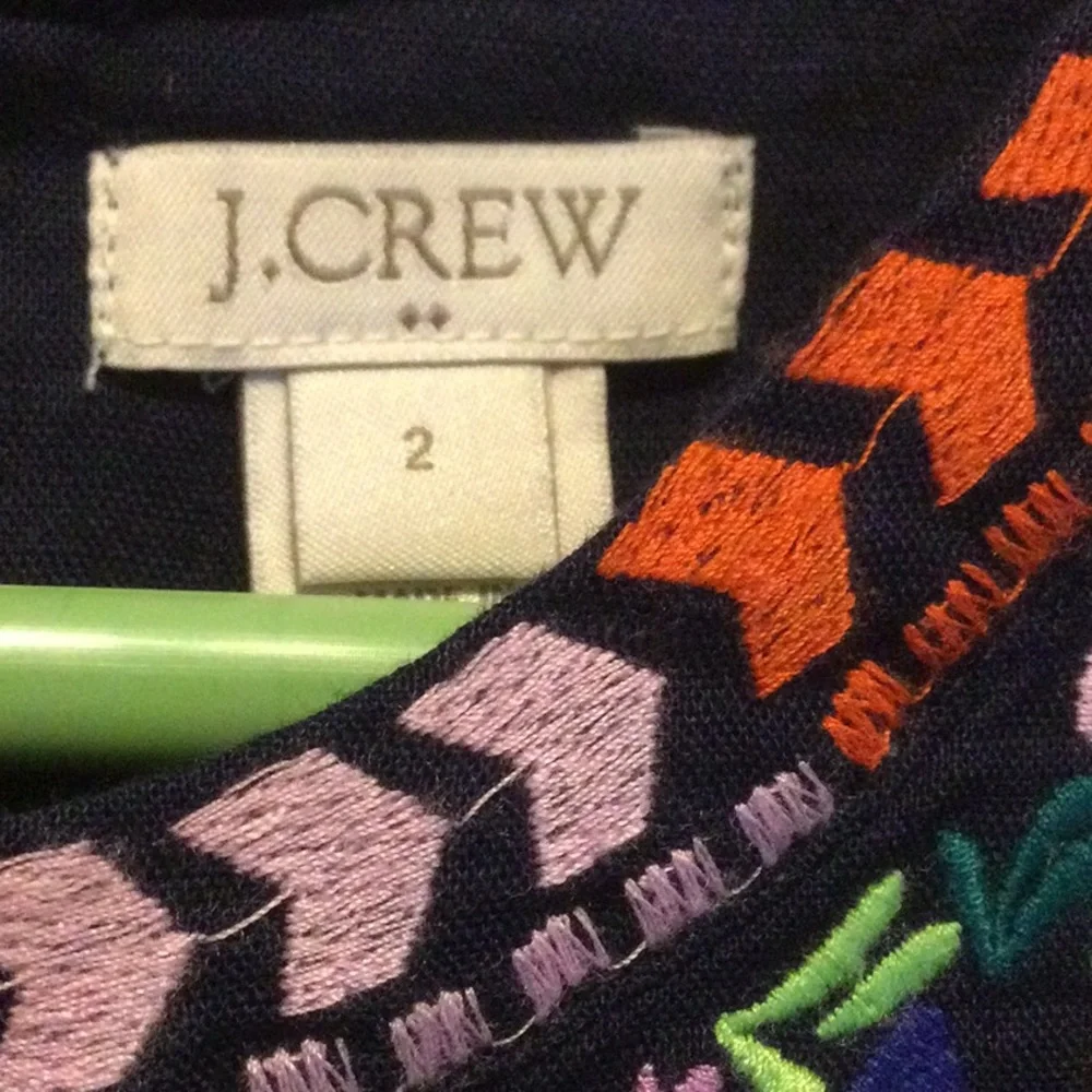 NWOT J. Crew Embroidered Boho Tank - Picture 4 of 6